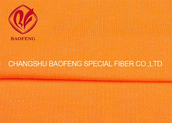 FR knitted fabric in orange